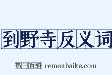 到野寺反义词是什么意思的图片